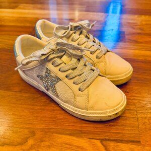 Girls White Star Sneakers